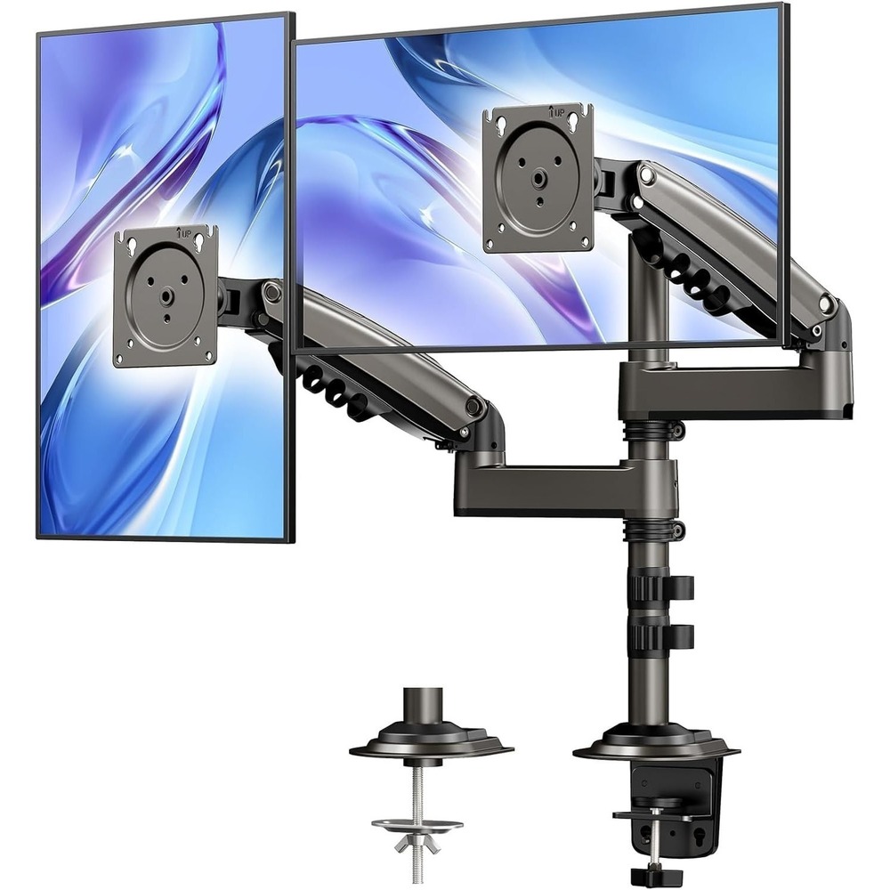 Adjustable‎ Dual Monitor Mount for 17–32" Screens – HUANUO Gas Spring Arm